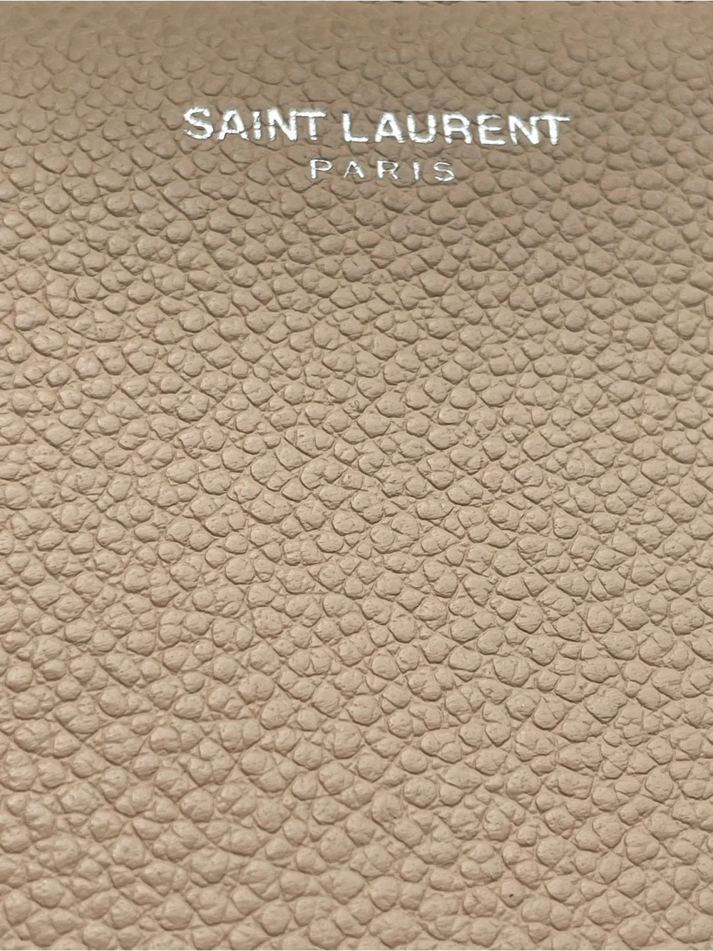 YSL Saint Laurent Beige Long Zip Around Leather Wallet